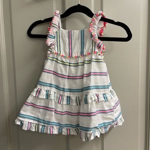 Cat Jack baby pom summer tiered dress